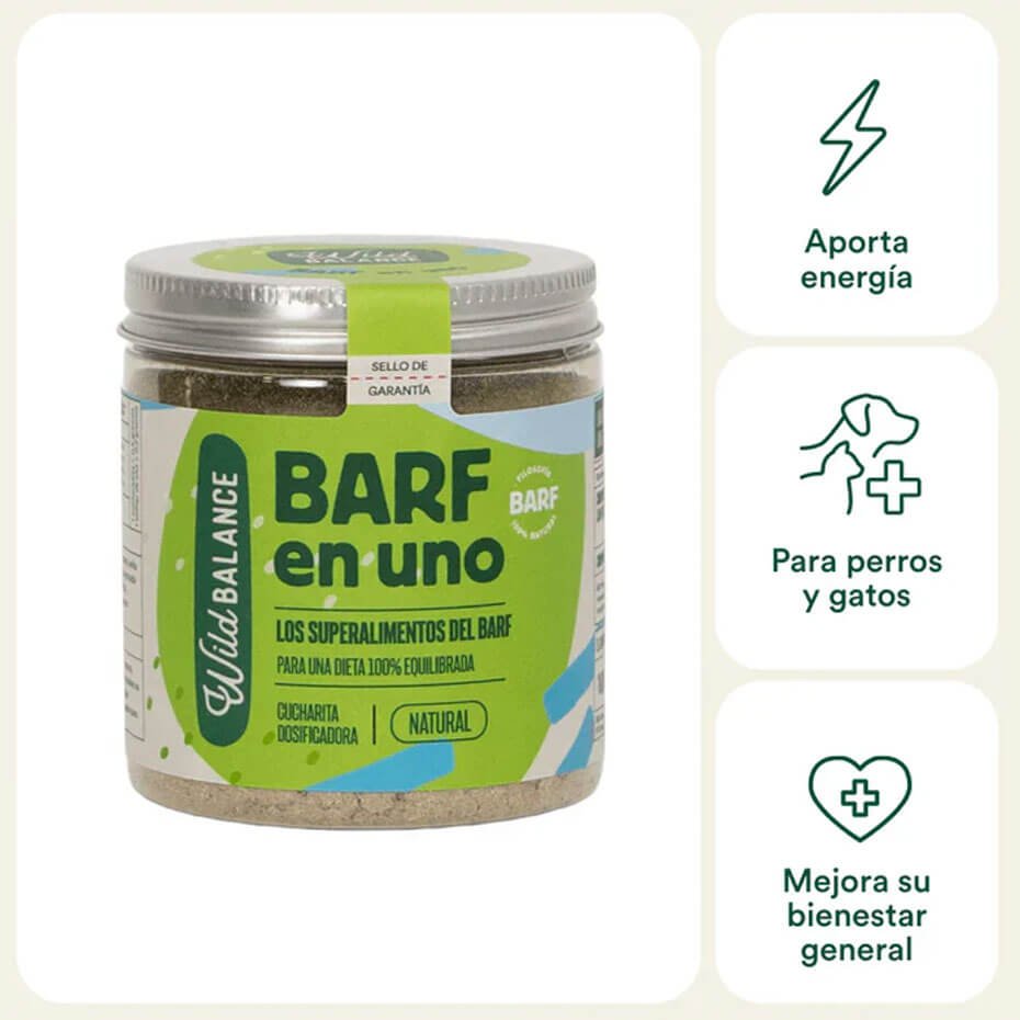 Wild Balance BARF en Uno Suplemento Natural Completo para Perros y Gatos 100g
