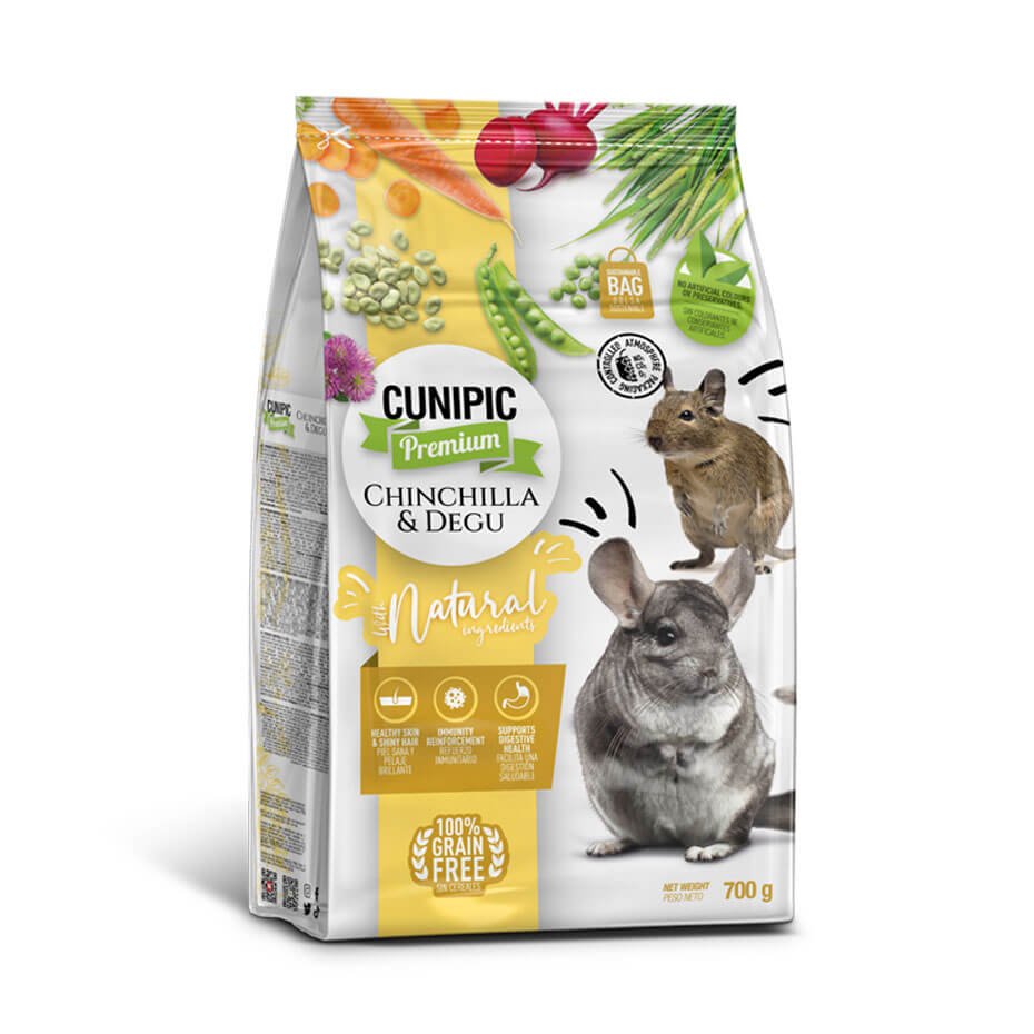 Cunipic Alimento Premium para Chinchillas y Degús Sin Cereales
