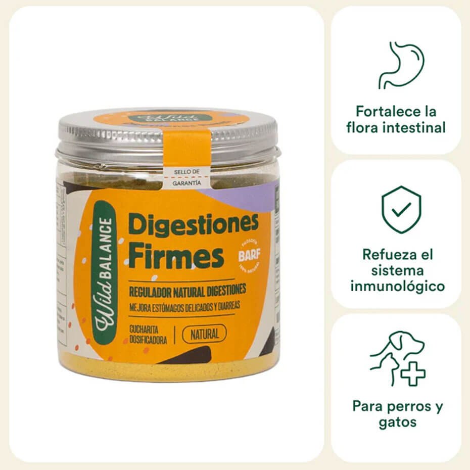 Wild Balance Digestiones Firmes Suplemento Natural Digestivo para Perros y Gatos 100g