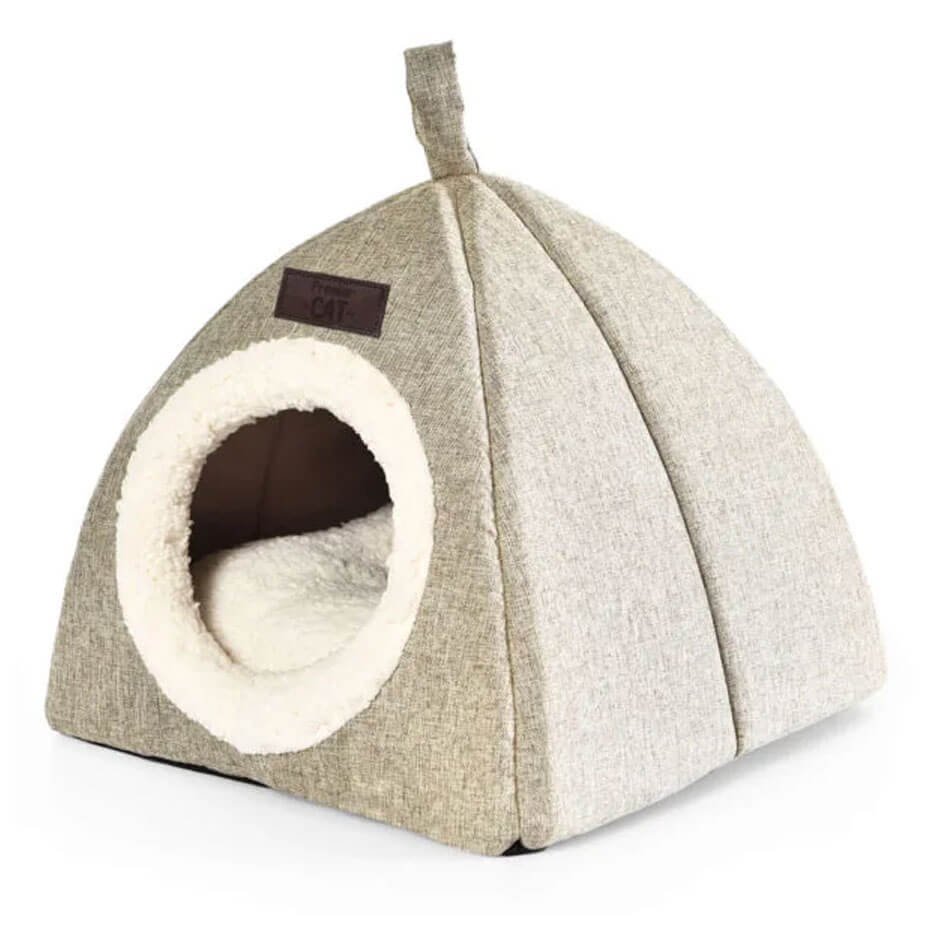 Iglú Warm Premier CAT para Perros y Gatos 35 cm Cama Refugio Antideslizante