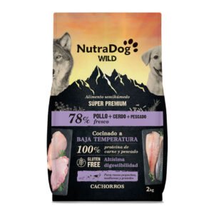 NutraDog WILD 78% Pollo Cerdo y Pescado Pienso Natural para Cachorros