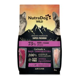 NutraDog WILD 75% Pato y Pescado Pienso Natural para Perros