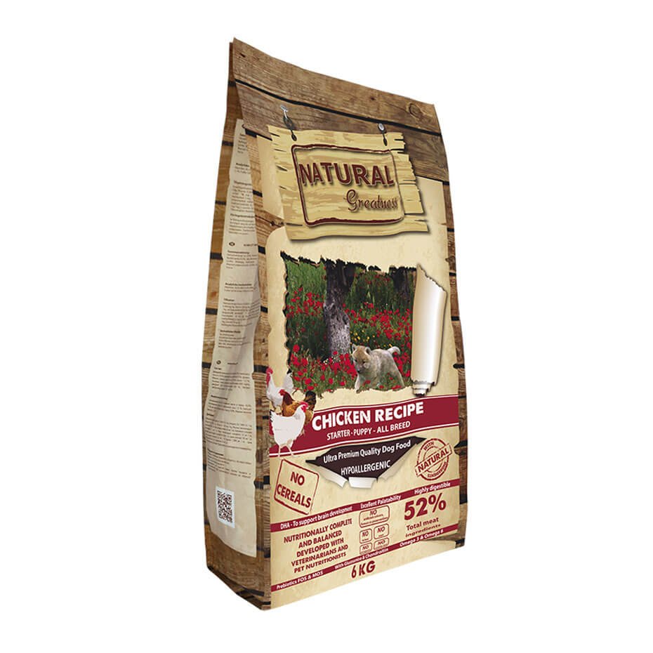Natural Greatness Receta de Pollo Pienso Natural Sin Cereales para Cachorros