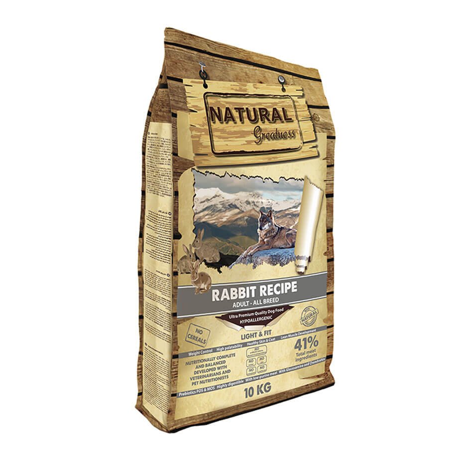 Natural Greatness Receta de Conejo – Pienso Natural Monoproteico Perros Adultos