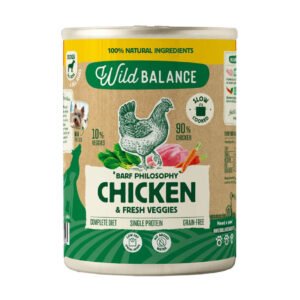 Wild Balance Lata de Pollo con Verduras Frescas al Vapor para Perros 400g