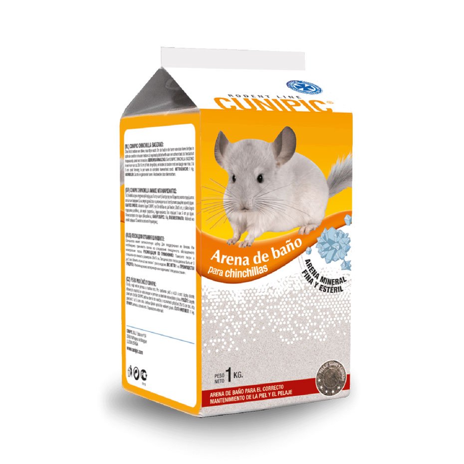 Arena para Chinchillas 1kg Care Cunipic – Higiene Natural y Pelaje Suave