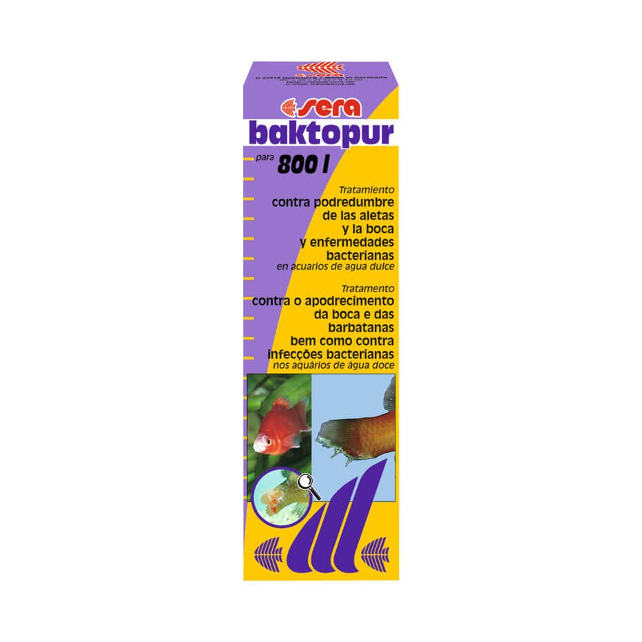 Sera Baktopur 50ml tratamiento antibacteriano para peces de acuario