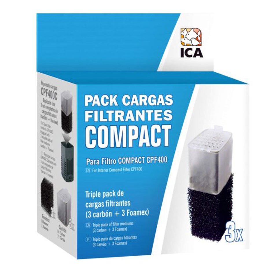 Pack Cargas Filtrantes COMPACT 380 L/h Carbón Activo y Foamex