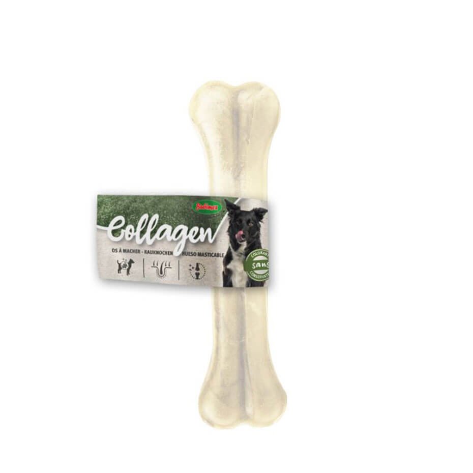 Hueso de colágeno prensado para perros 17 cm