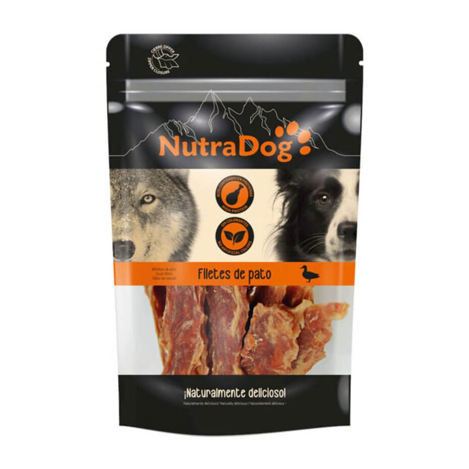 Snack filetes de pato para perros 100 g