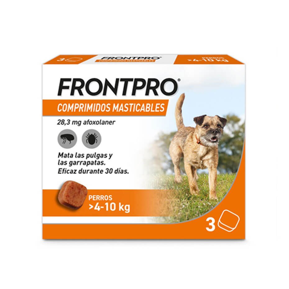 Frontpro 4-10 kg Antiparasitario Oral Perros Pulgas y Garrapatas