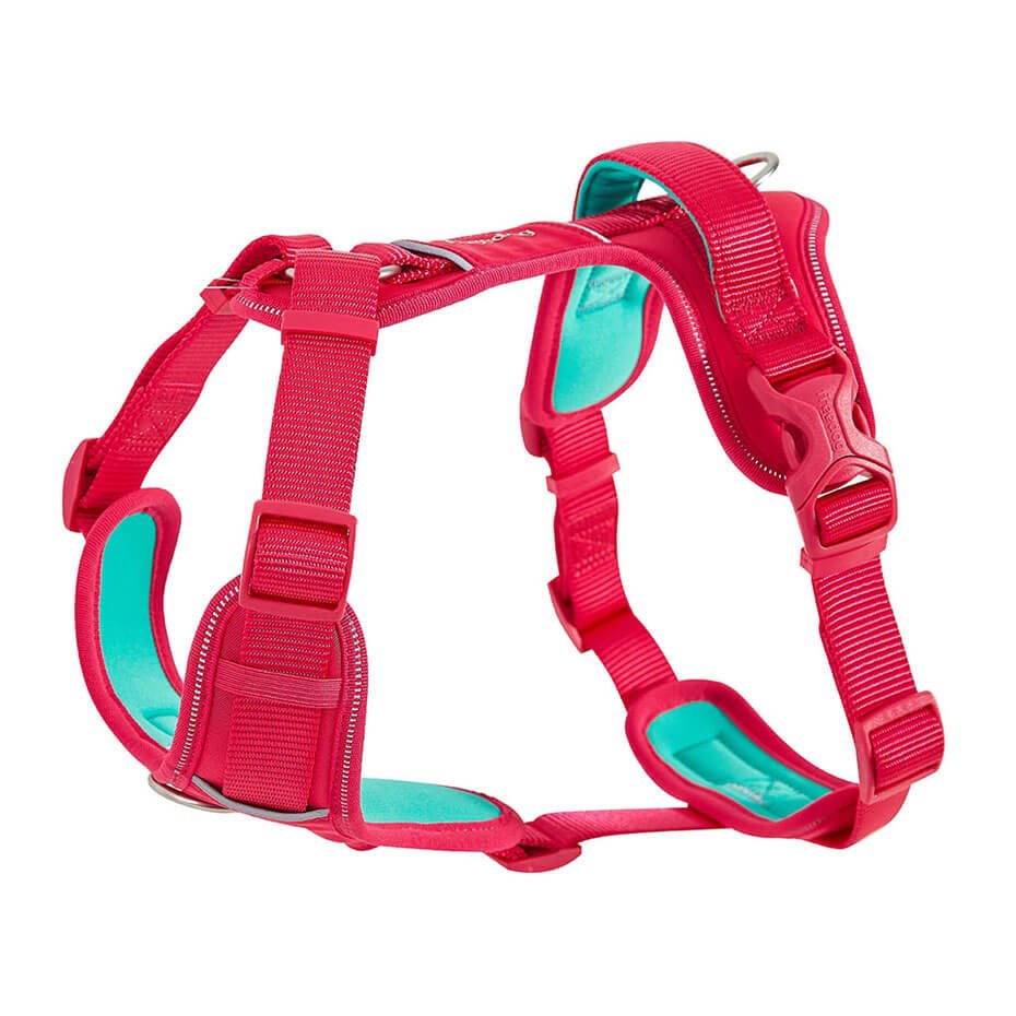 Arnés Limitless fucsia para perros ajustable cómodo y resistente