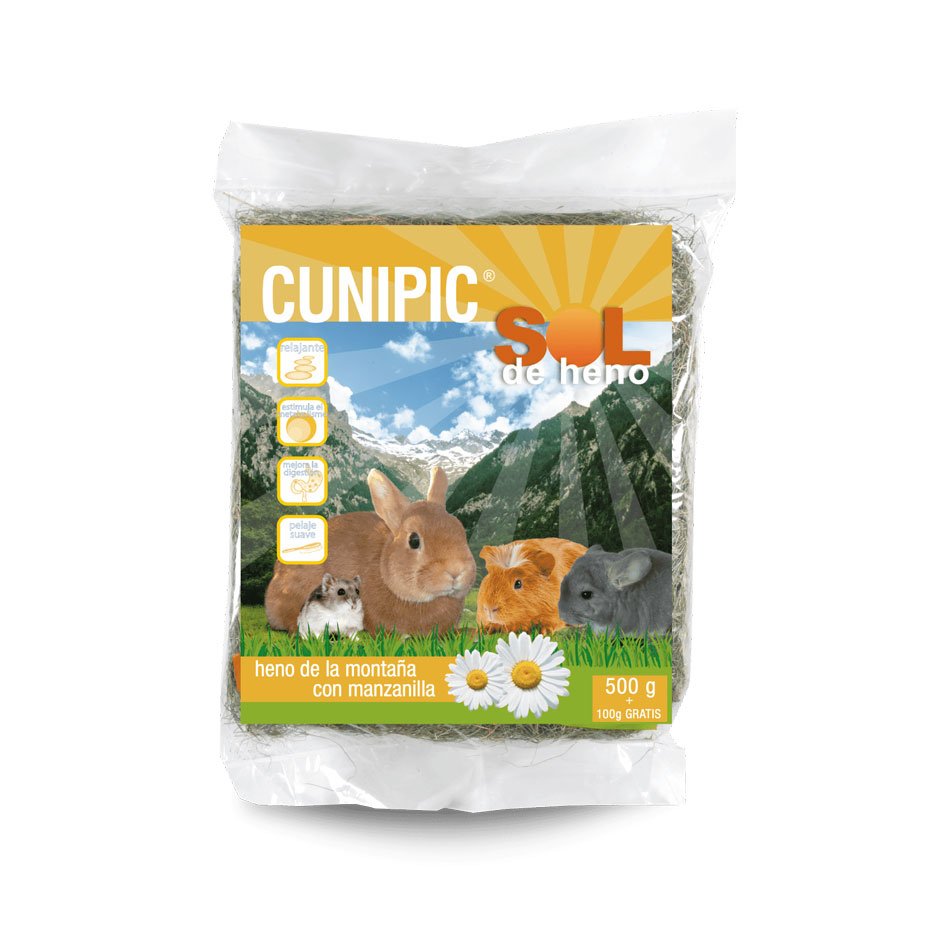 Sol de Heno con Manzanilla 500g – Alimento Natural Digestivo para Conejos y Roedores