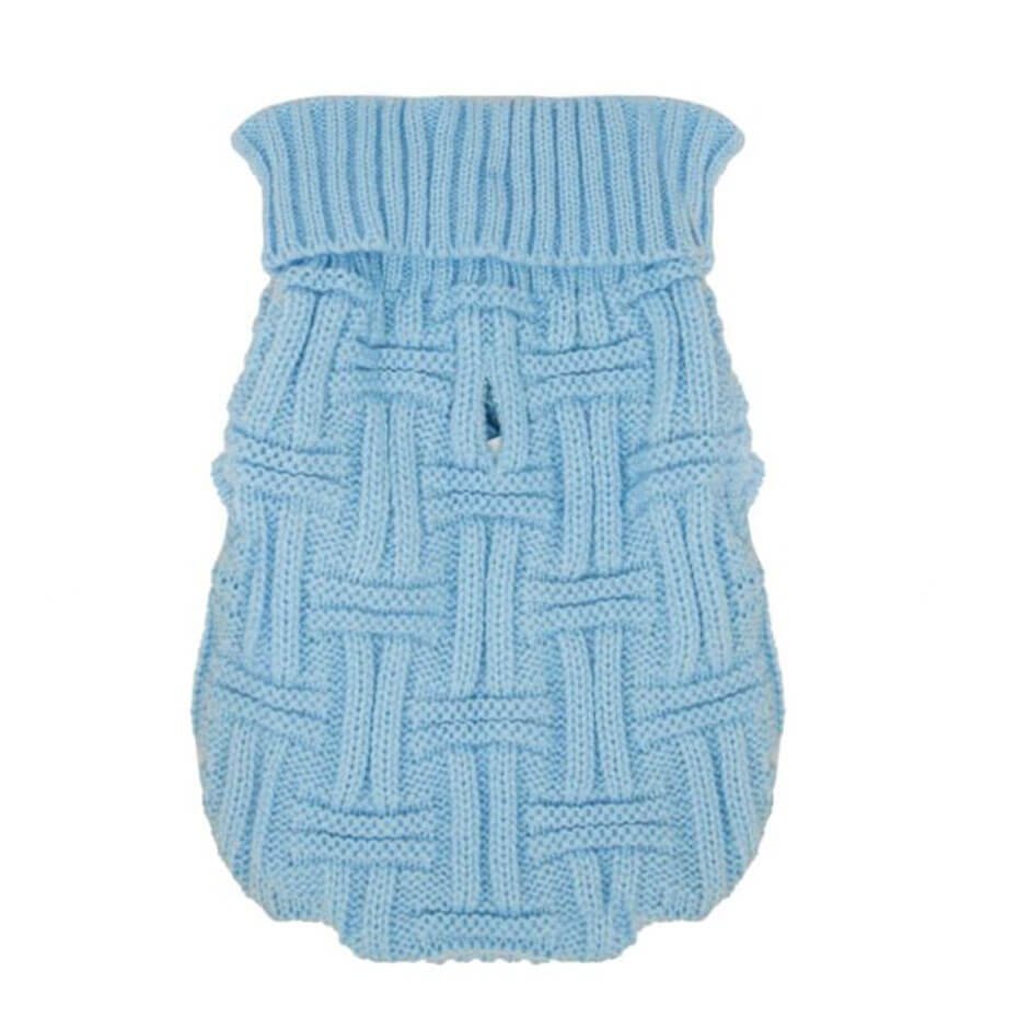 Jersey de punto celeste para perros ALPHA DOG cómodo y cálido