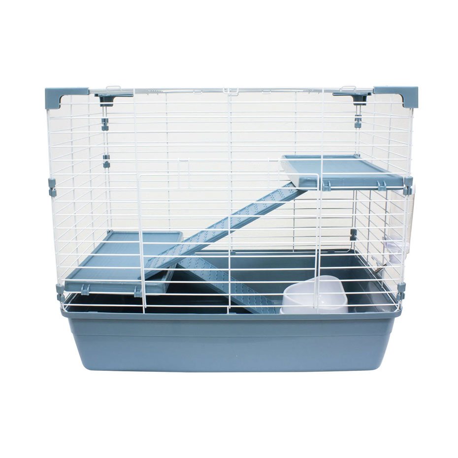 Jaula RABIT Azul para Conejos, Cobayas y Chinchillas 69 cm con Accesorios