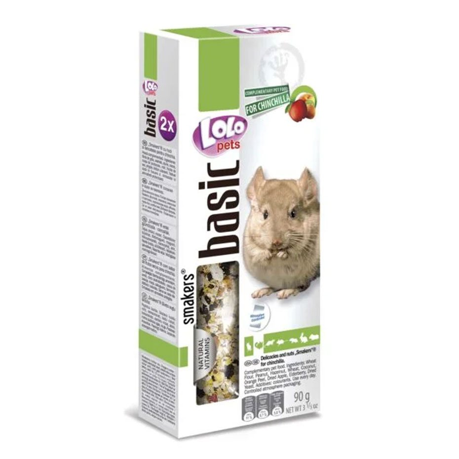 Barritas de Fruta y Nueces LOLO para Chinchillas 90g Snack Natural