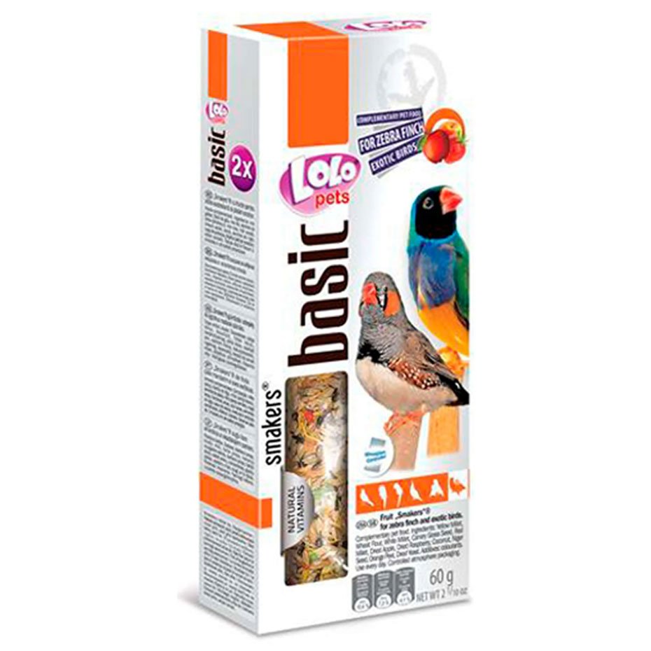 Barritas de Fruta LOLO para Animales Exóticos 60g Snack Natural