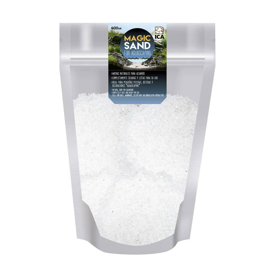 Arena blanca MAGIC SAND 0,3–0,45 mm para acuarios y aquascaping