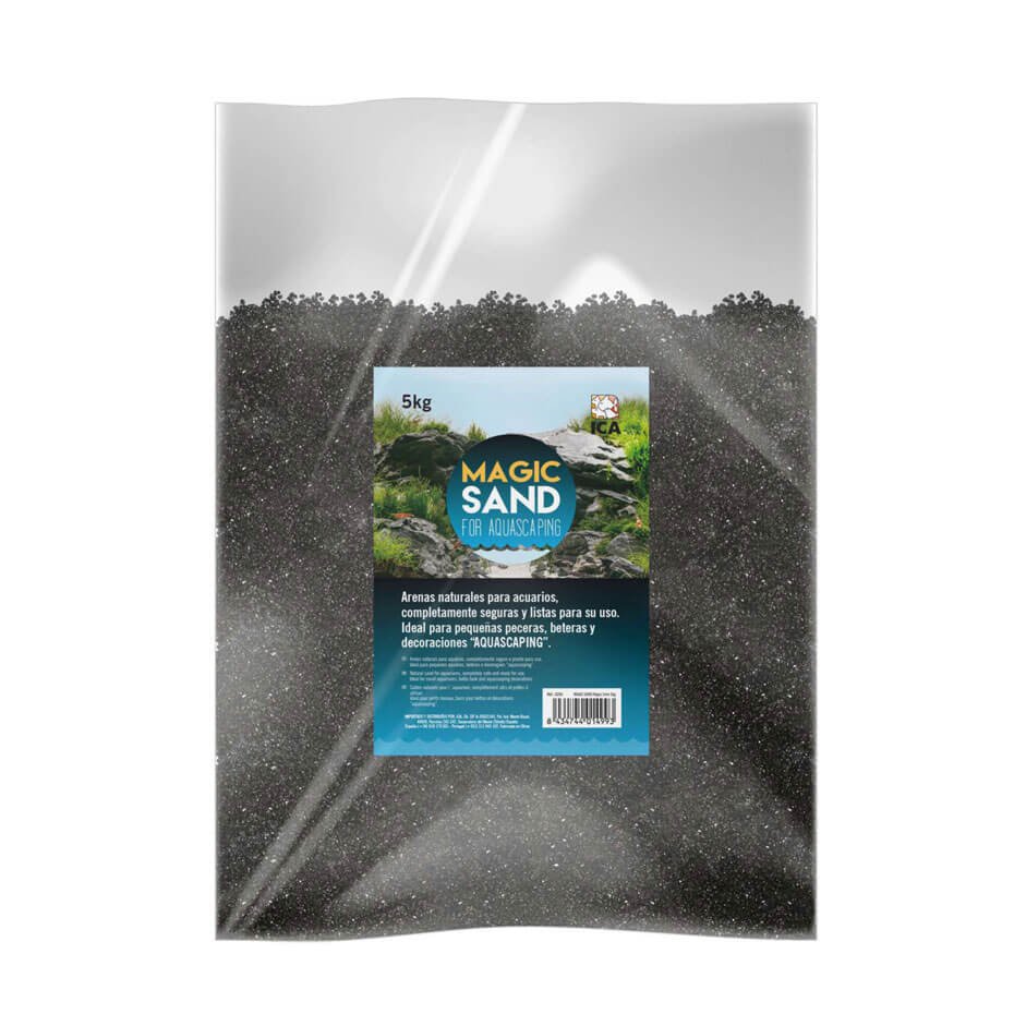 Arena negra MAGIC SAND 1 mm para acuarios y aquascaping