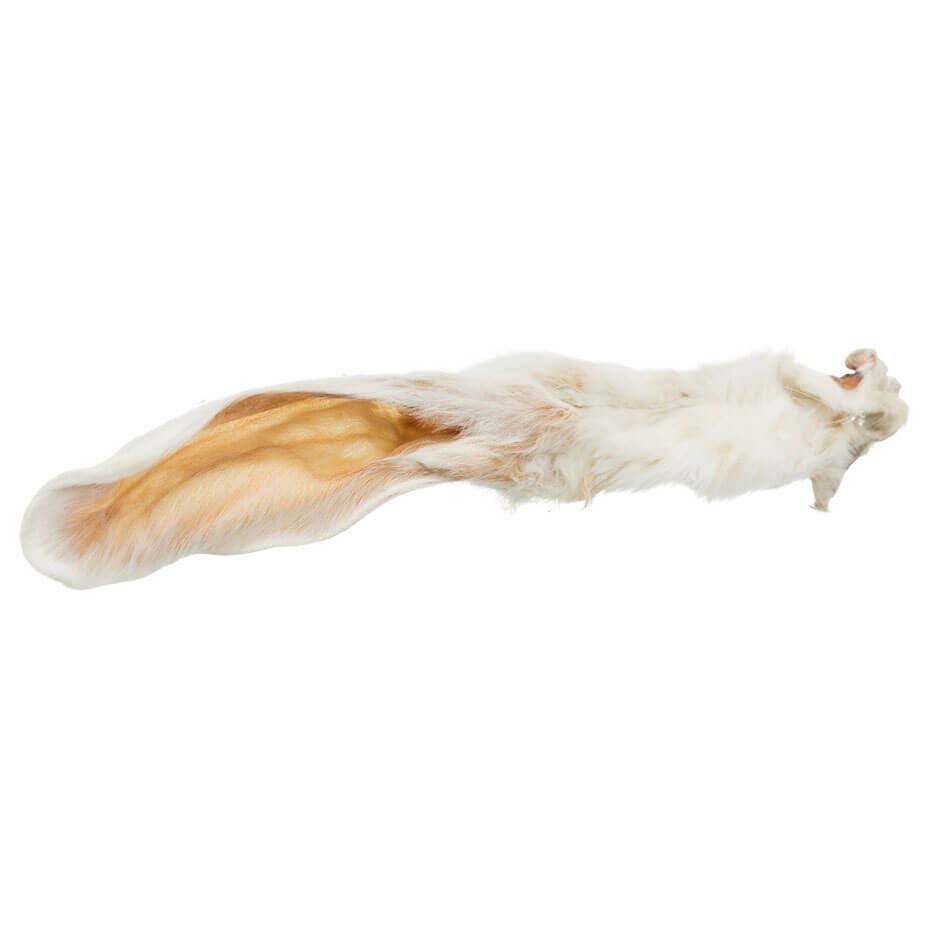 Orejas de conejo deshidratadas con pelo para perros 15-20 cm