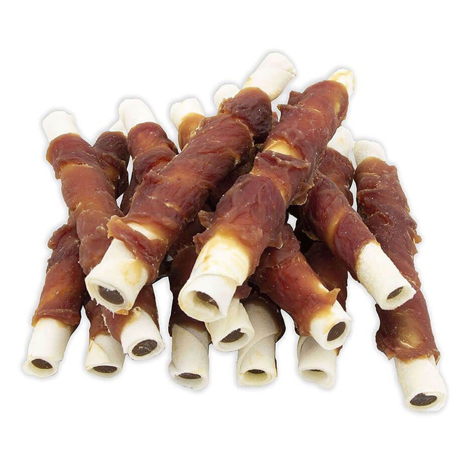 Rollitos de pato rellenos para perros 28 cm
