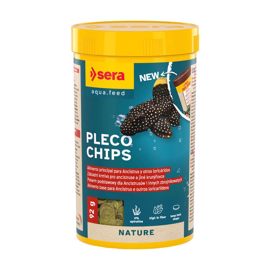 Sera Pleco Chips 100ml pienso completo para Ancistrus y peces de fondo loricáridos