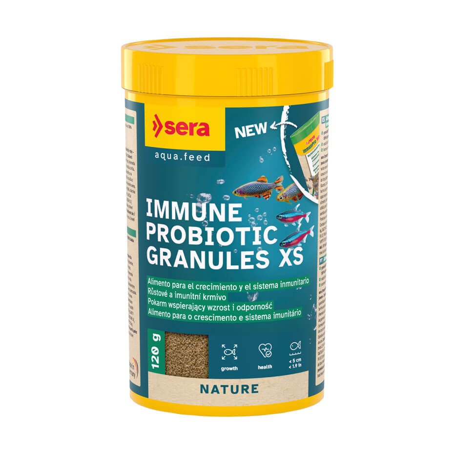 Sera Immune Probiotic Granules XS 100ml pienso completo probiótico para peces ornamentales pequeños