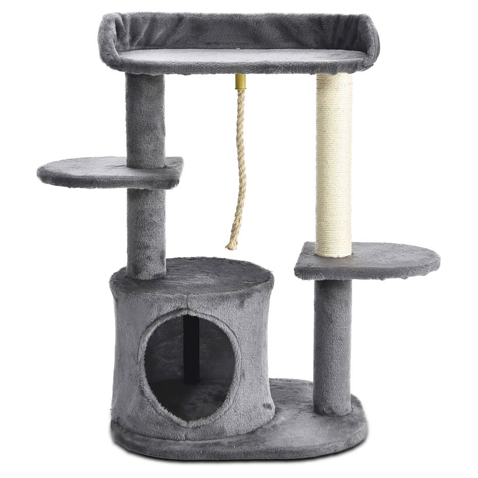 Rascador Black & White Premier CAT para Gatos 79.5 cm con Caseta y Plataformas