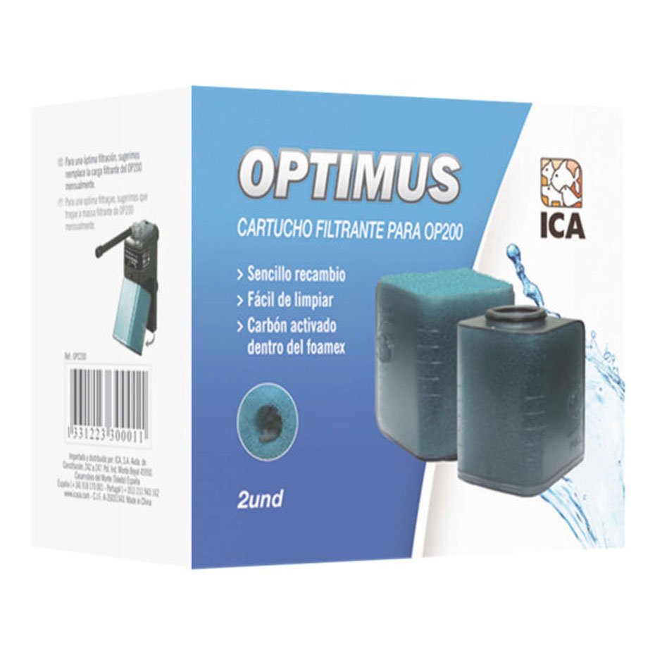 Recambio FOAMEX + Carbón para Filtro OPTIMUS 200 L/h – Agua Limpia y Saludable