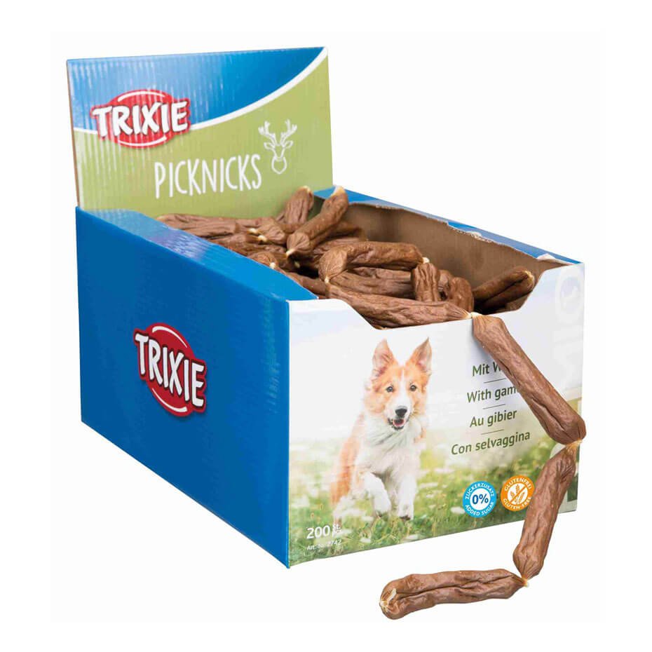 Salchicha de cordero deshidratada para perros snack natural individual