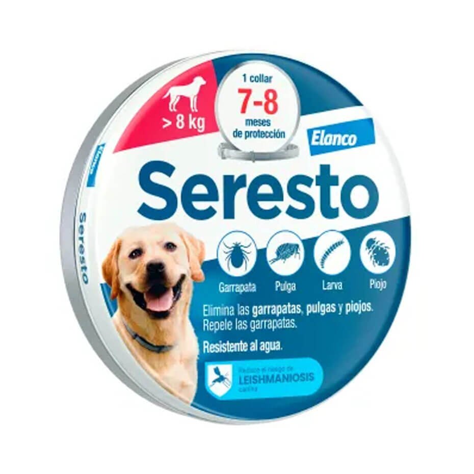 Seresto Collar Antiparasitario Perros más de 8 kg Protección 8 Meses