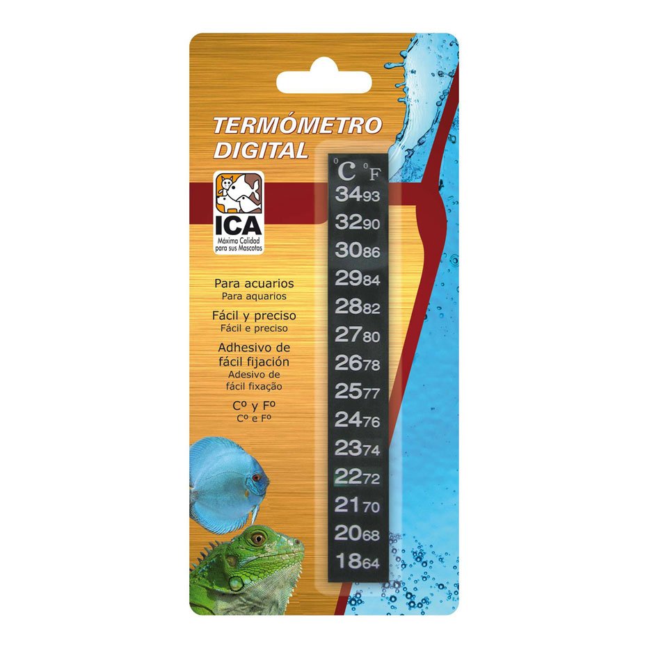 Termómetro Adhesivo Digital para Acuario y Terrario con Lectura ºC y ºF