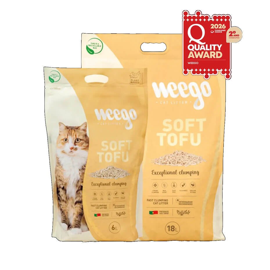 Arena aglomerante para gatos Soft Tofu Weego biodegradable