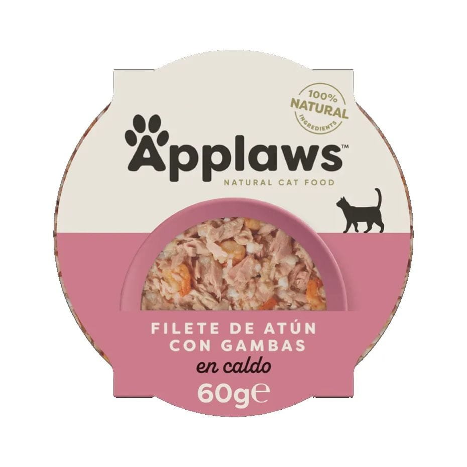 Applaws Cat Tarrina Filete de Atún y Gambas 60g
