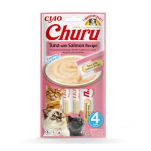 Churu Gato Atún con Salmón Snack Cremoso Hidratante 4x14g
