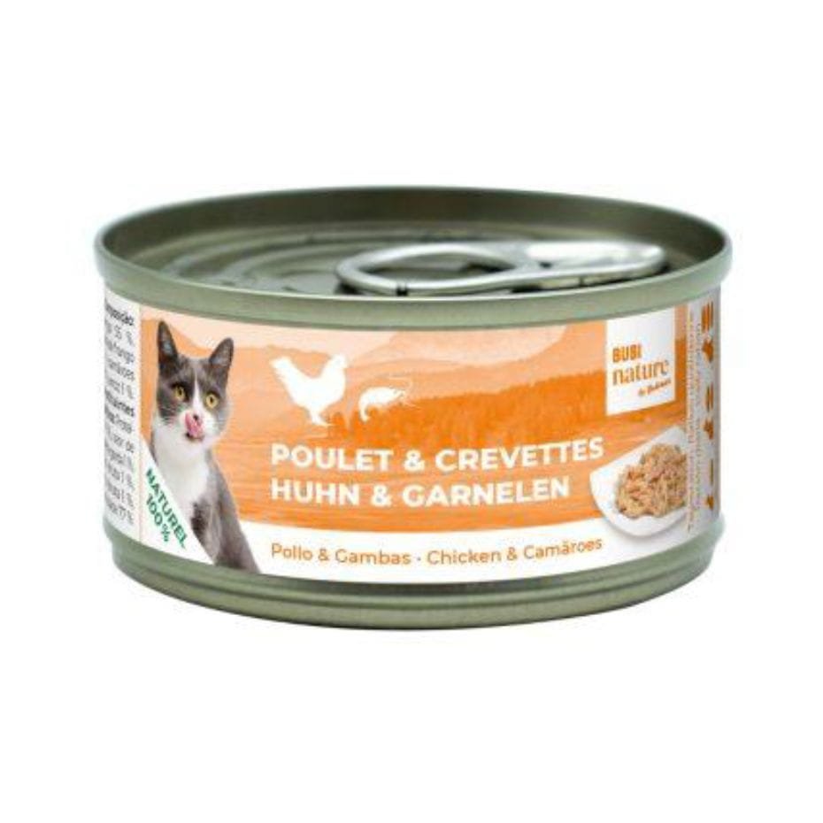 Bubi Nature Pollo con Gambas 70g Lata Complementaria Natural para Gatos