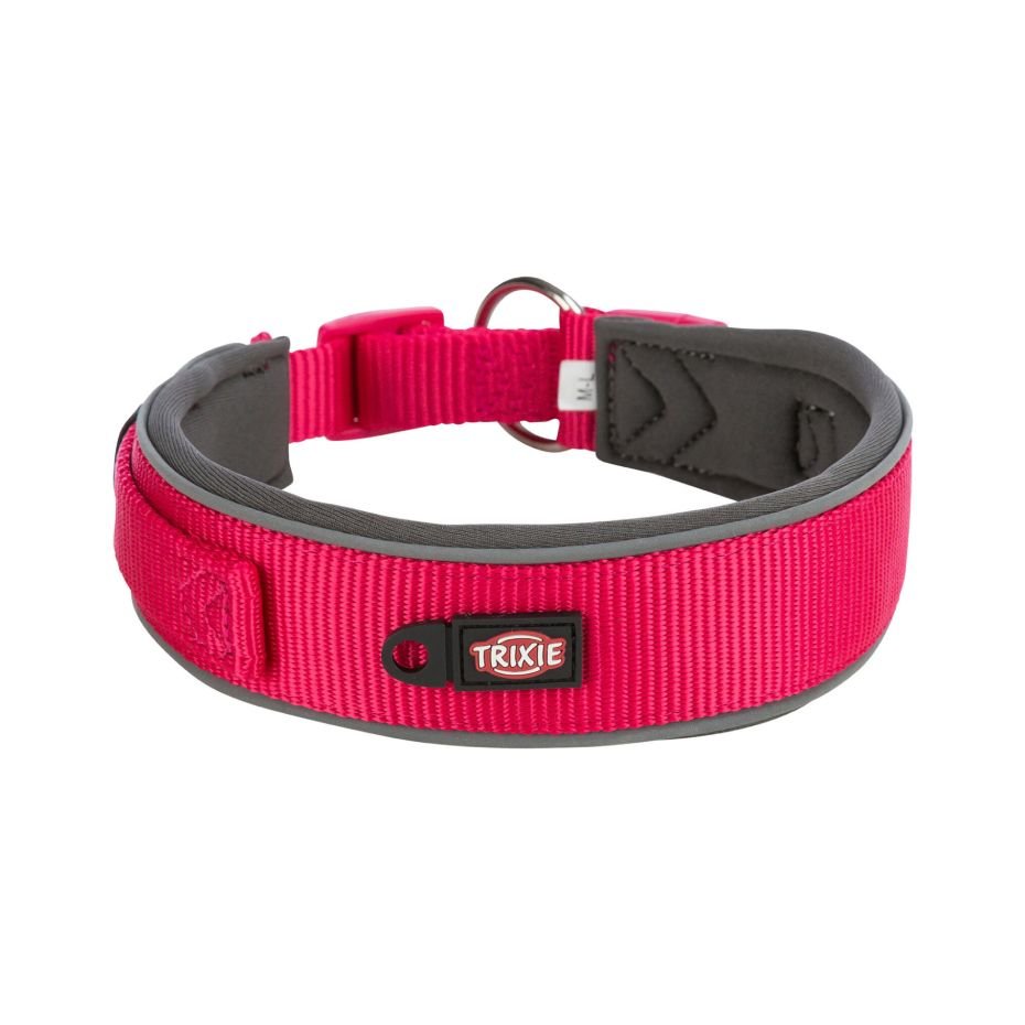 Collar Premium Extra Ancho Neopreno Fucsia M-L Ajustable