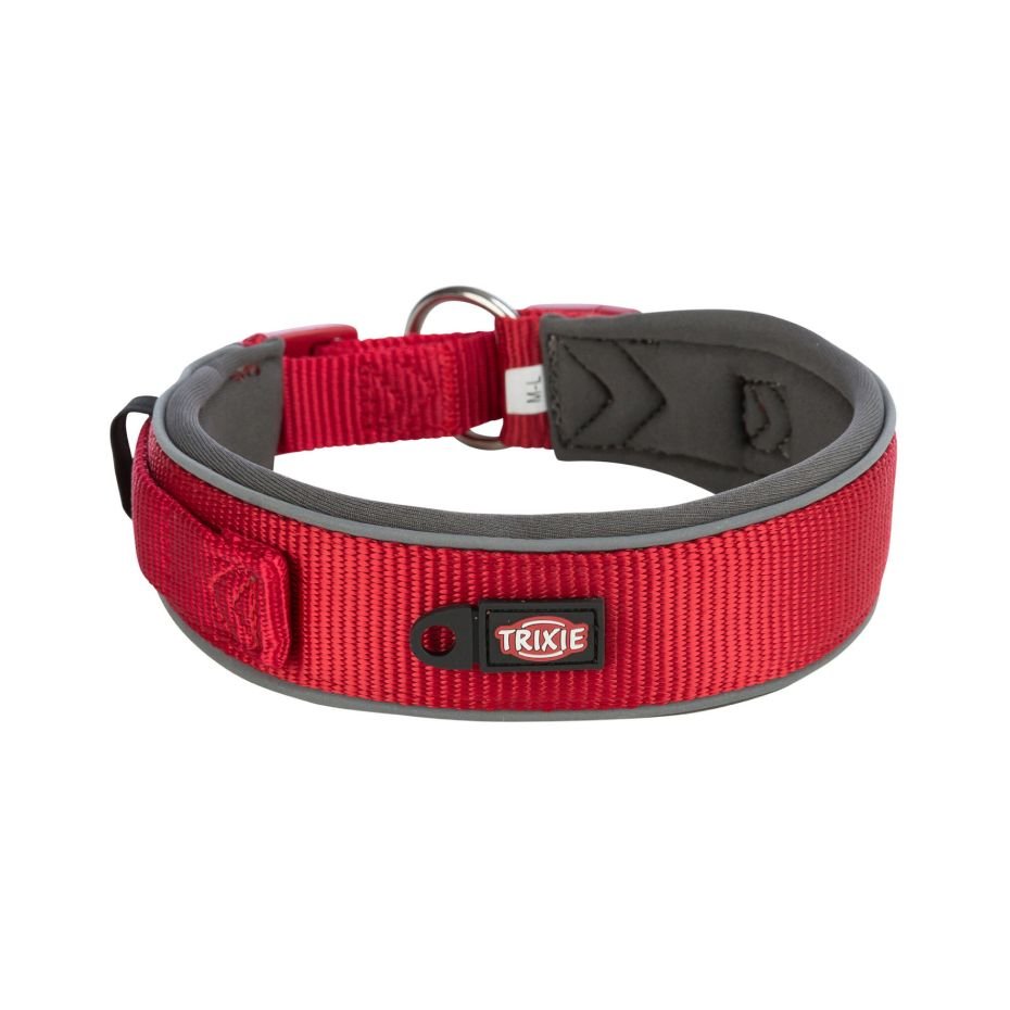 Collar Premium Extra Ancho Neopreno Rojo M-L Ajustable