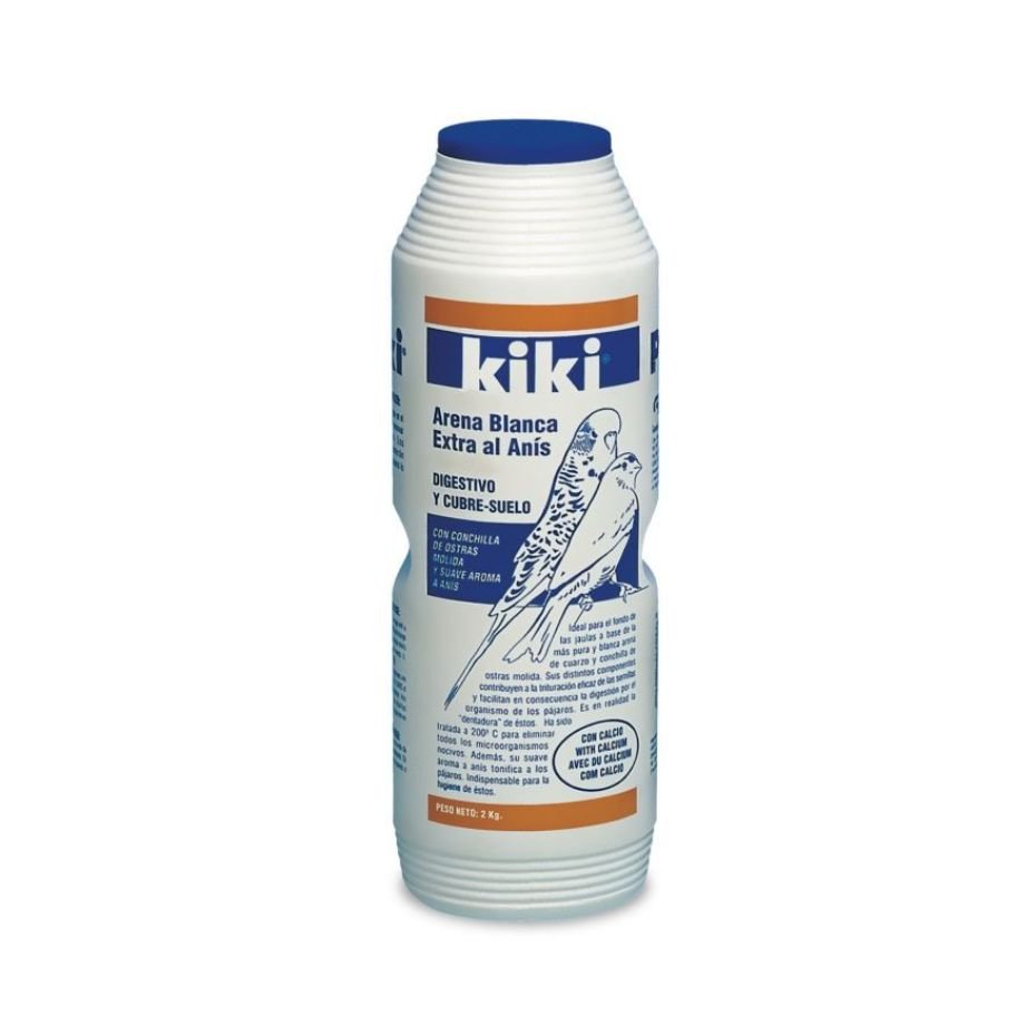 Kiki Arena Blanca para Aves Extra al Anís 2kg Higiene y Digestión