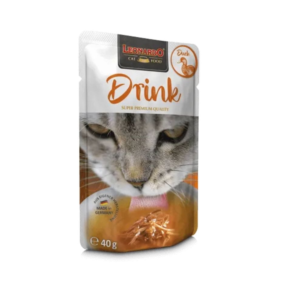 Leonardo Drink Duck con Pato y Pollo para Gatos Adultos