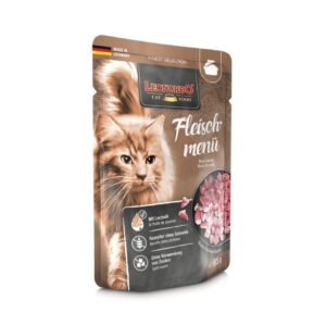 Leonardo Menú de Carne 85g – Alimento Húmedo Completo Sin Cereales para Gatos Adultos