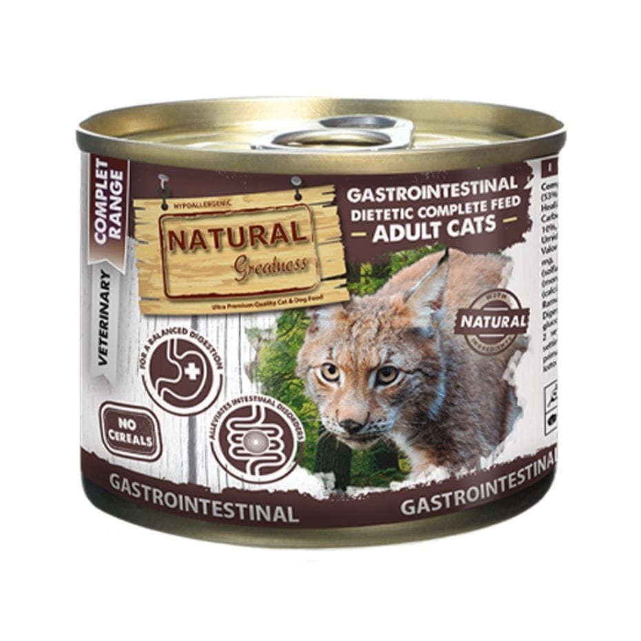 Natural Greatness Gastrointestinal 200g Lata Dietética Completa para Gatos
