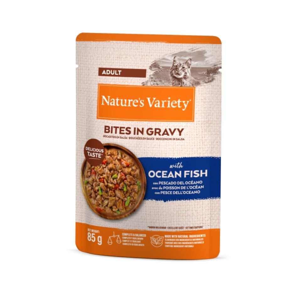 NVC Bites en Salsa con Pescado de Océano para Gatos Adultos 85g