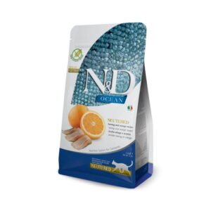 N&D Ocean Feline Arenque y Naranja Neutered 1,5kg – pienso seco para gatos castrados