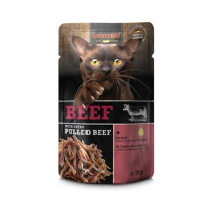 Leonardo Beef + Pulled Beef 70g – Alimento Húmedo Completo para Gatos Adultos con Ternera