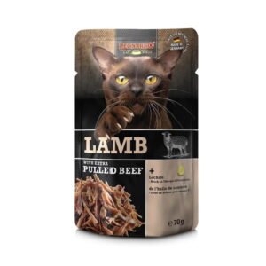 Leonardo Lamb + Pulled Beef 70g – Alimento Húmedo Completo para Gatos Adultos con Cordero