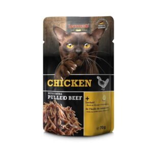 Leonardo Chicken + Pulled Beef 70g – Alimento Húmedo Completo para Gatos Adultos con Pollo