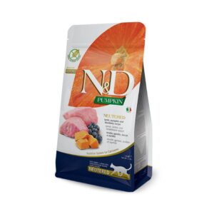N&D Pumpkin Feline Cordero, Calabaza y Arándanos Neutered – pienso para gatos adultos castrados