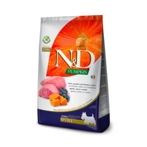 N&D Pumpkin Canine Cordero y Arándanos Adult Mini 2,5kg – pienso seco para perros adultos