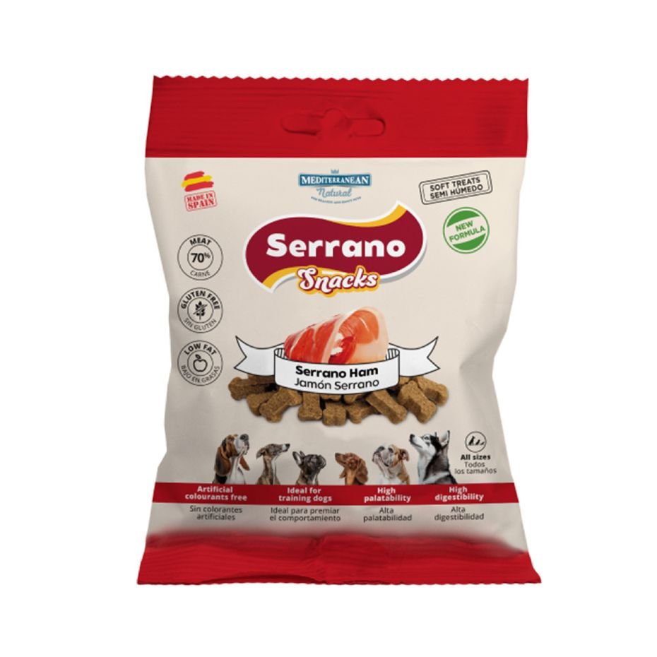 Snacks Serrano de Jamón Mediterranean Natural 85g Premio Natural para Perros